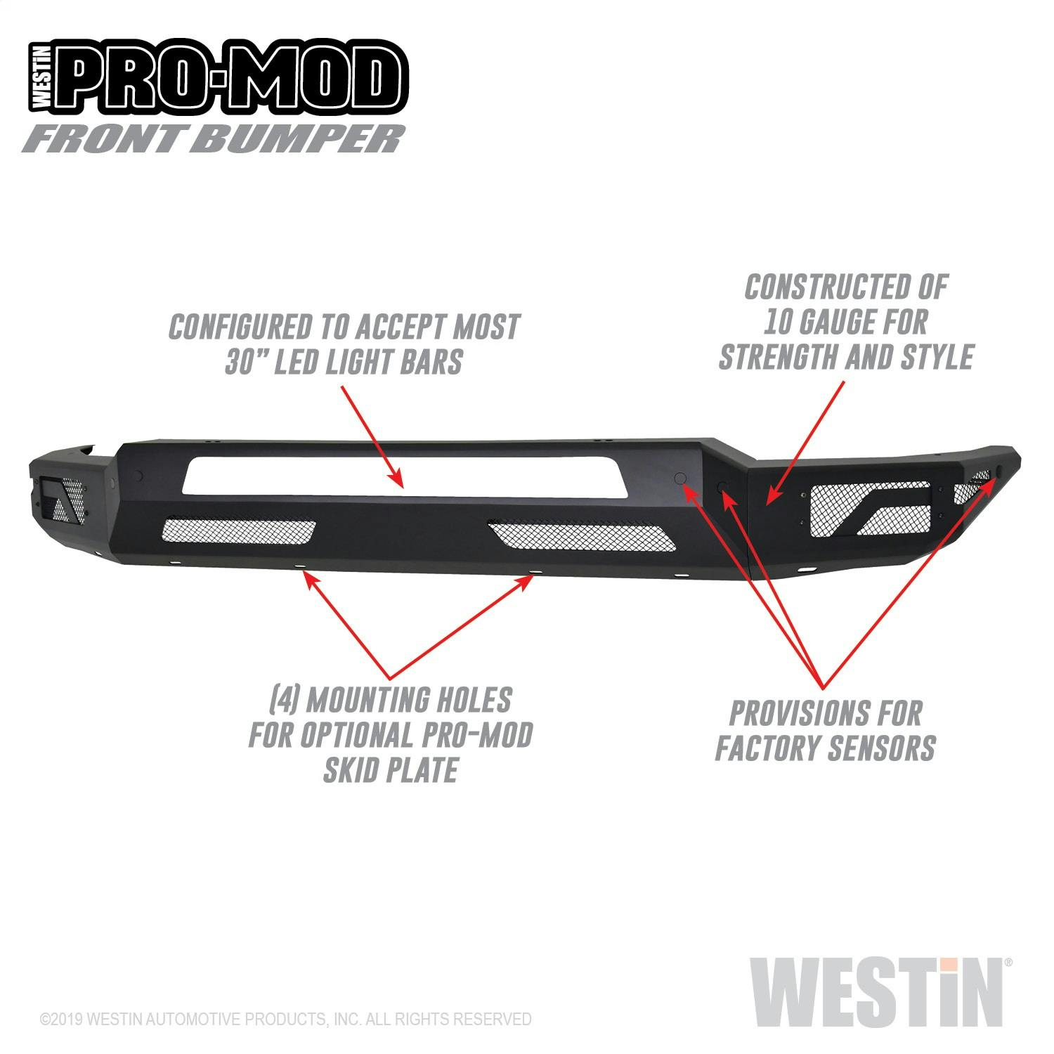 Westin 58-41075 Pro‑Mod Front Bumper
